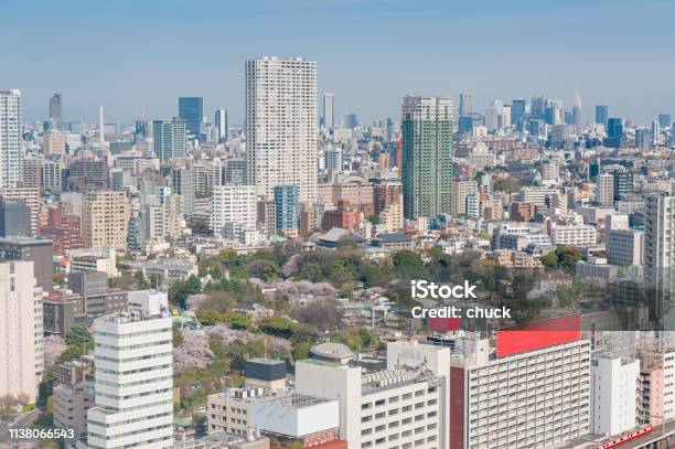 Fotografía Aérea Paisaje Urbano Con Vistas A Tokio Japón Foto de stock y más banco de imágenes de Aire libre