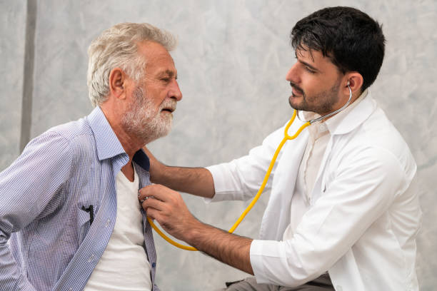 Patient visits doctor at the hospital. Concept of medical healthcare and doctor staff service. Patient visits doctor at the hospital. Concept of medical healthcare and doctor staff service. dv stock pictures, royalty-free photos & images