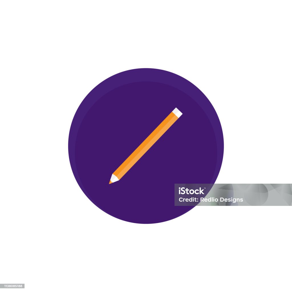 Color Pencil icon 2015 stock vector