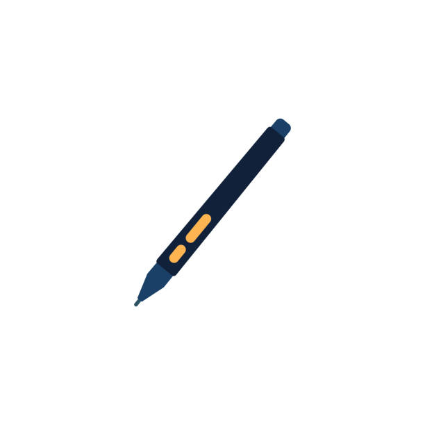 touch-stift, ipad touchpen-symbol - computerstift stock-grafiken, -clipart, -cartoons und -symbole