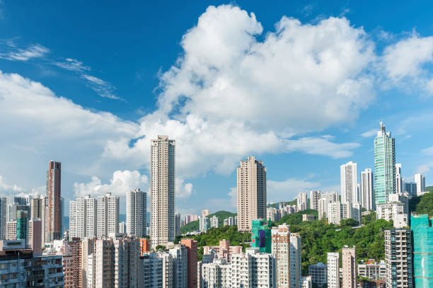 High rise residential building in Hong Kong city