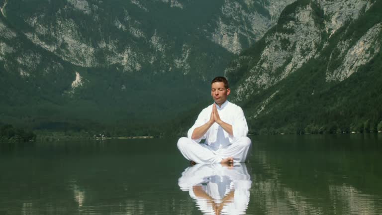 HD CRANE: Meditating In A Lake