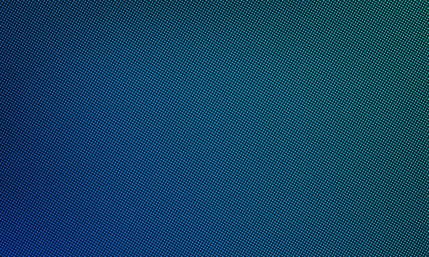 led-video-wandbildschirm-textur hintergrund. vector digital blue light led punkt mesh-gradientenmuster - screen background stock-grafiken, -clipart, -cartoons und -symbole