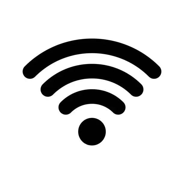 Vector illustration of Wi-Fi internet icon. Vector wi fi wlan access, wireless wifi hotspot signal sign