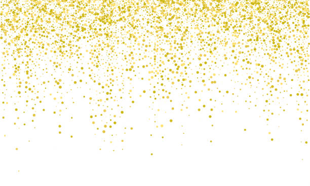 istock Confetti golden vector background. Falling carnival or holiday gold confetti glitter on white background 1138089664