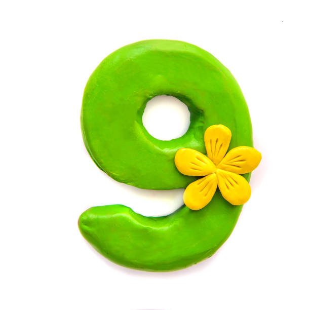 istock Number nine 9 of green plasticine 1138095125