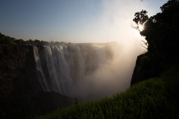 istock a big river in antartica with a waterfall 1138095218