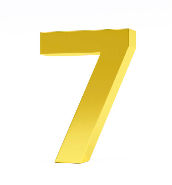 istock Golden number 7, isolated on white. Collection. 1138096807