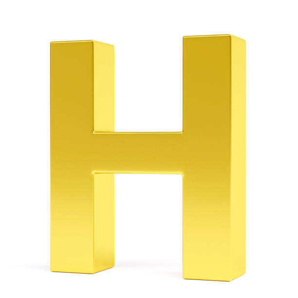 istock Golden letter H. Collection. 1138096953