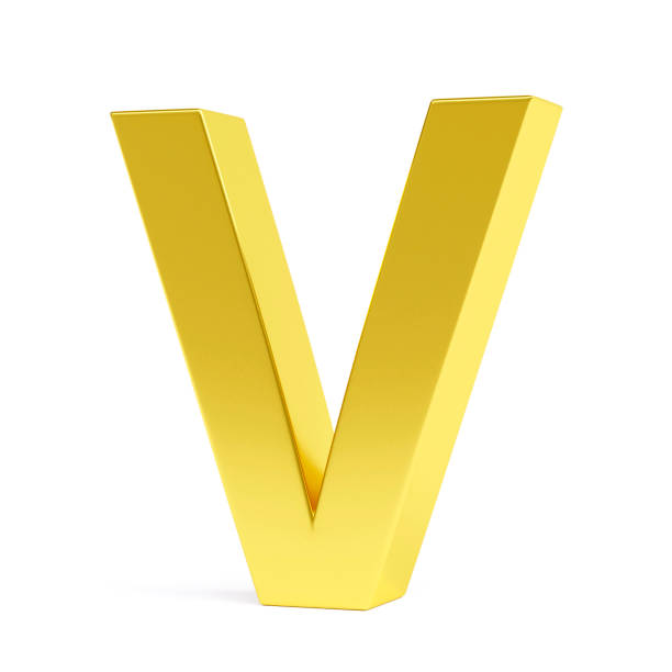 istock Golden letter V. Collection. 1138097068