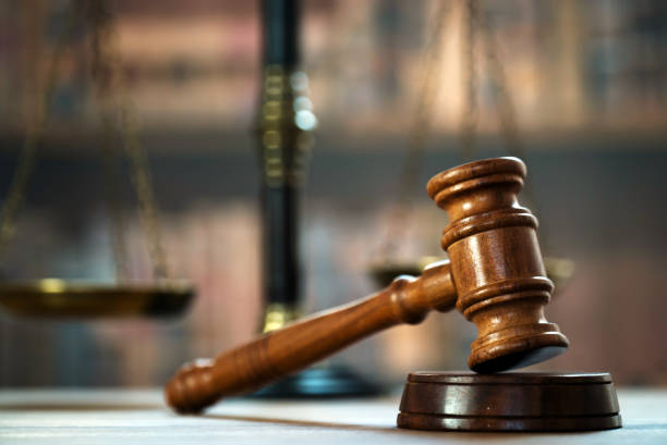 istock Law and Justice concept image.  Old court library 1138097429