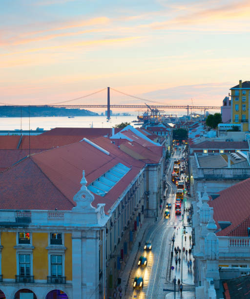 istock Lisbon Old Town street twilight 1138098611