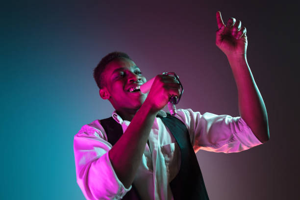 istock African American handsome jazz musician singing. 1138103683