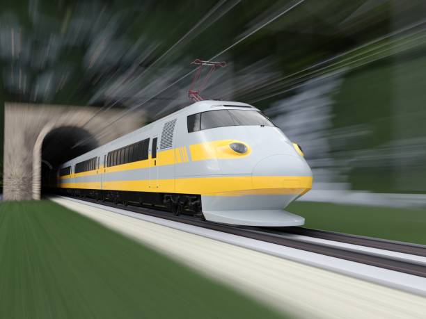High Speed Train 3D illustration of high speed train high speed train photos stock pictures, royalty-free photos & images