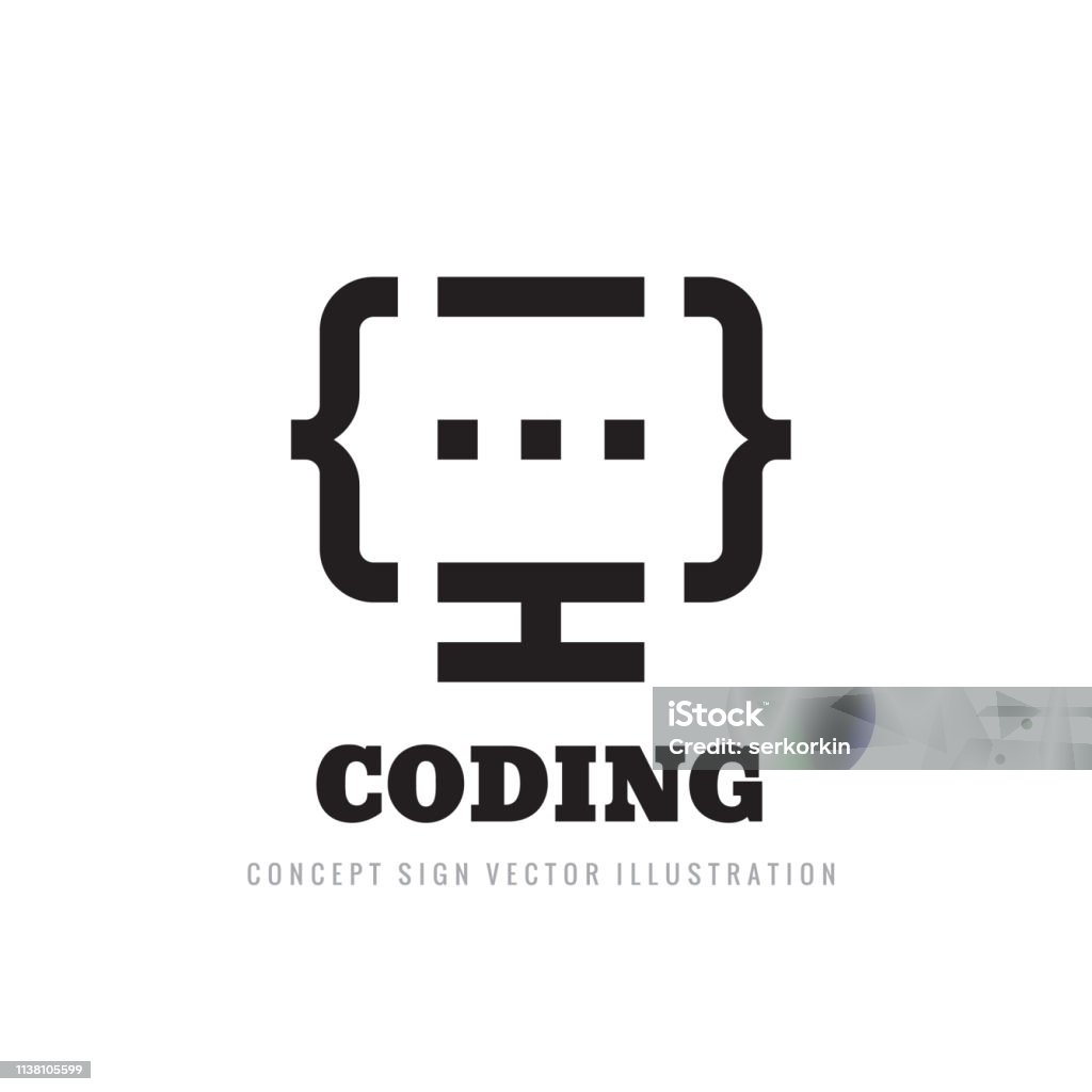Programming Coding Vector Business Sign Template Vector Illustration ...