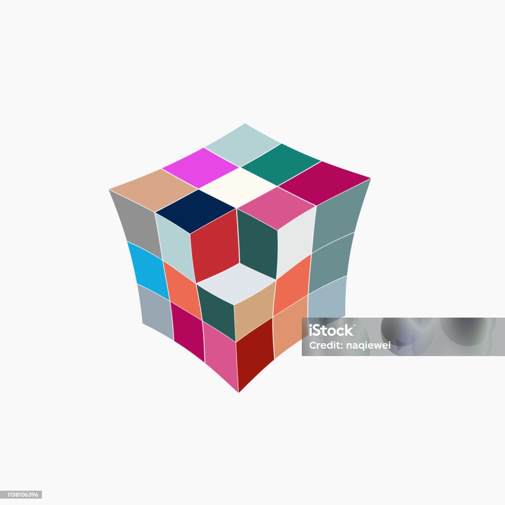 Vector Puzzle Cube Puzzle Cube stock vector