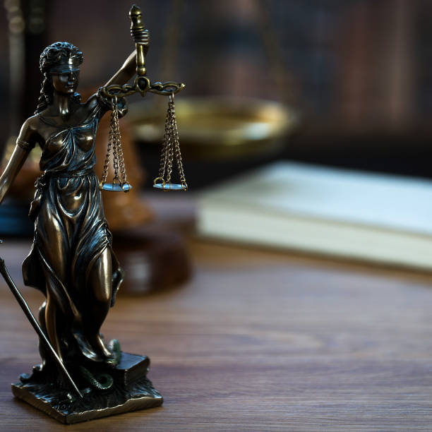 istock Law and Justice concept image.  Old court library 1138107703