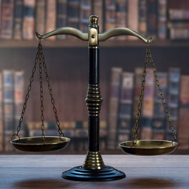 istock Law and Justice concept image.  Old court library 1138107704