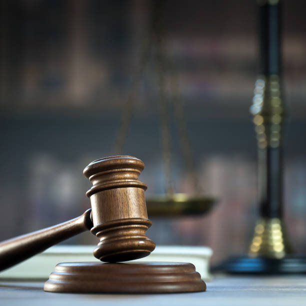 istock Law and Justice concept image.  Old court library 1138107757