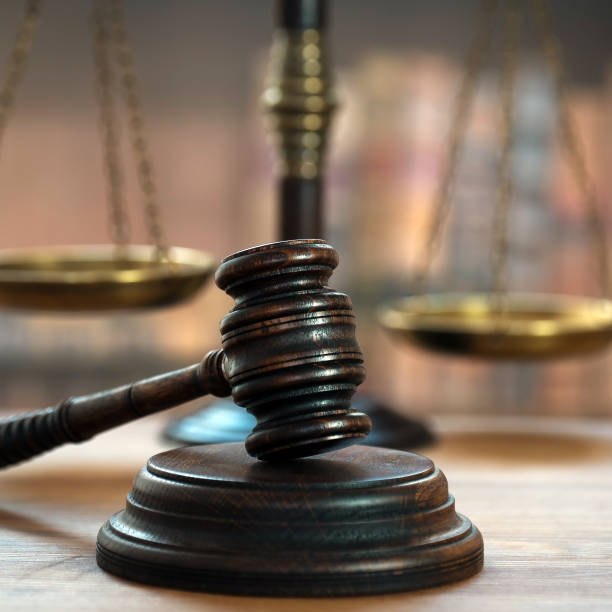 istock Law and Justice concept image.  Old court library 1138107871