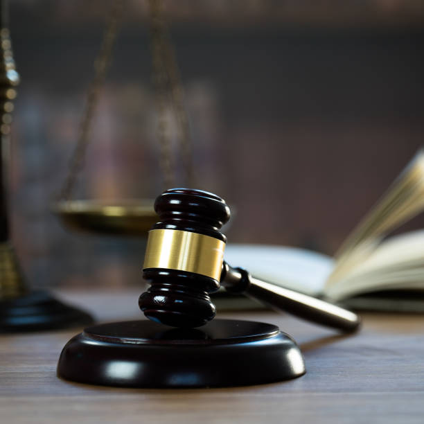 istock Law and Justice concept image.  Old court library 1138107892