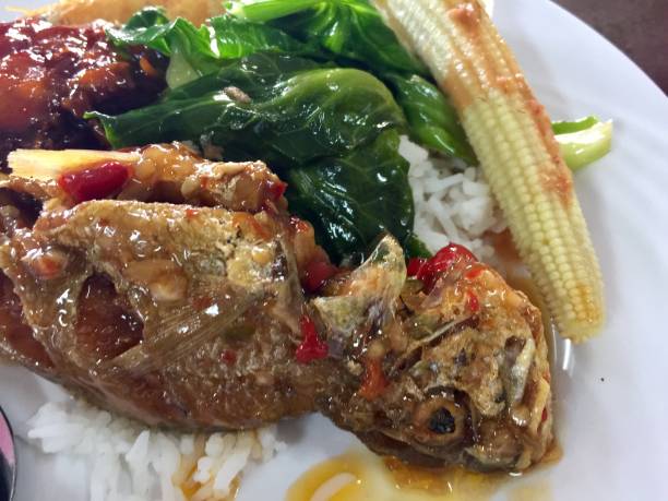 istock Fried stir fish with sweet sauce with stir fried mixed vegetables 1138109896