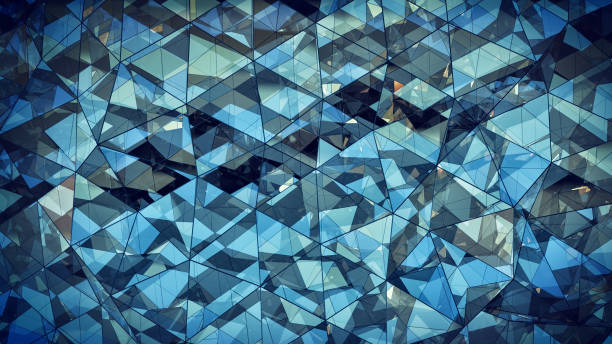 istock Triangulated polygonal futuristic glass surface abstract 3D rendering 1138112114