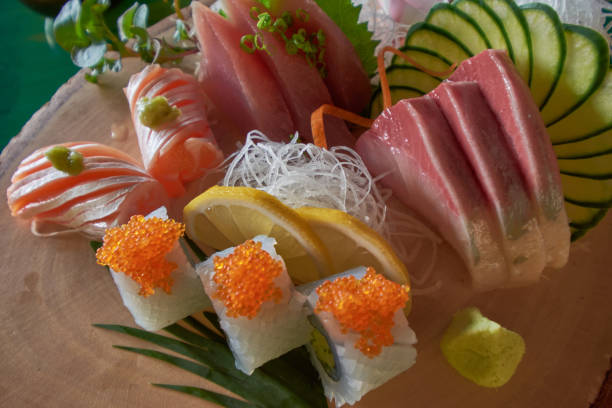 istock Sashimi Set of 3 kinds of fish 1138115853