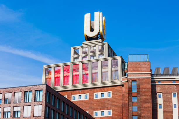 DORTMUND, GERMANY - JULY 04, 2018: U-Tower or Dortmunder U was brewery building, now center of arts and creativity Museum Ostwall in Dortmund, Germany