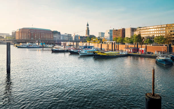 istock Hamburg Elbe River Waterfront, Germany 1138124161