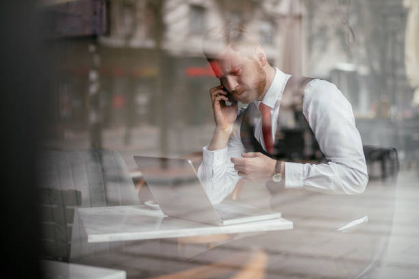 istock Handsome businessman working on a coffee break 1138134467