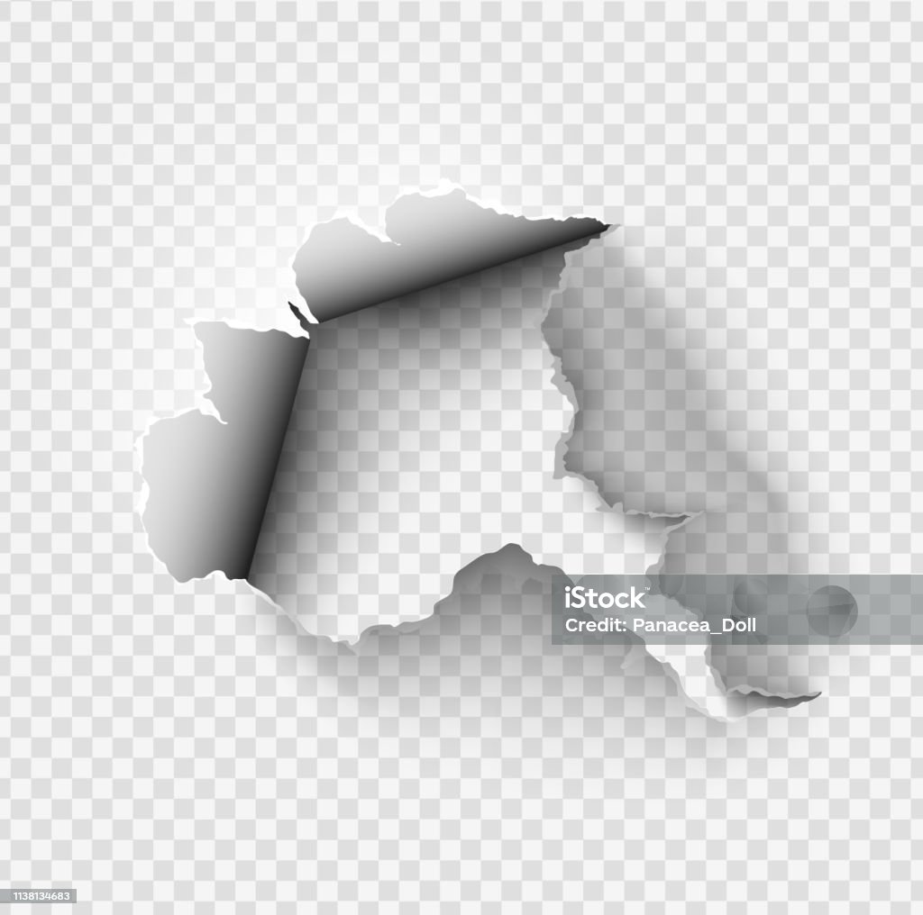 Ragged Hole Torn In Ripped Paper On Transparent Background Stock  Illustration - Download Image Now - iStock