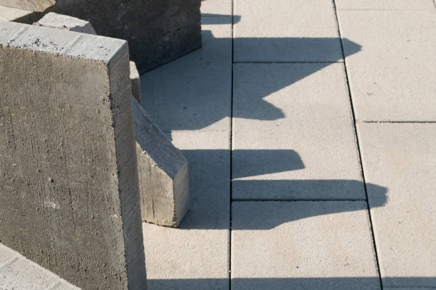 istock Concrete bricks on the sidewalk. New house concept. Metaphor 1138136274