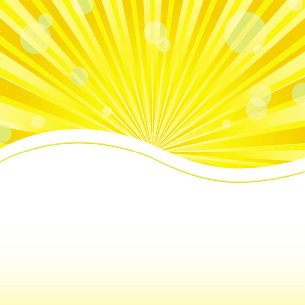 Yellow background with sunshine light vector art illustration