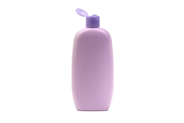 baby oil or shampoo bottle isolated on white background. - shampoo imagens e fotografias de stock