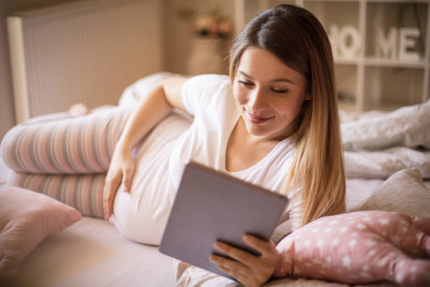 istock Blogging with a baby on board. 1138140681