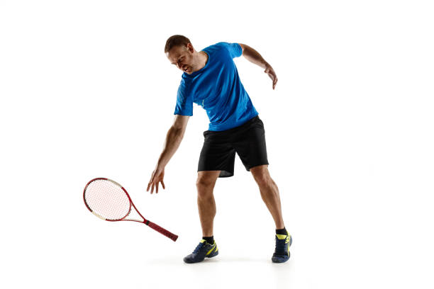 istock Tennis player crouching down looking defeated and sad 1138140917