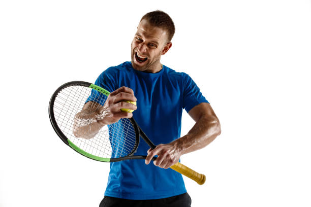 istock Tennis player crouching down looking defeated and sad 1138140944