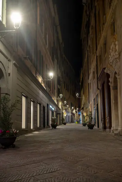 Photo of Sanremo street view in the night