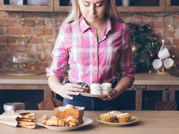 homemade sweet bakery female fresh pastries muffin