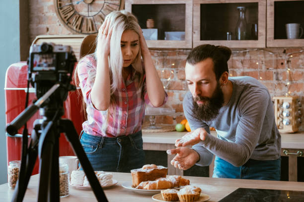 istock family cooking vlogging hobby bakery camera tripod 1138142590