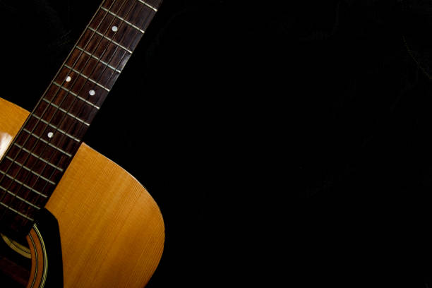 istock Wooden acoustic guitar with copy space 1138143570