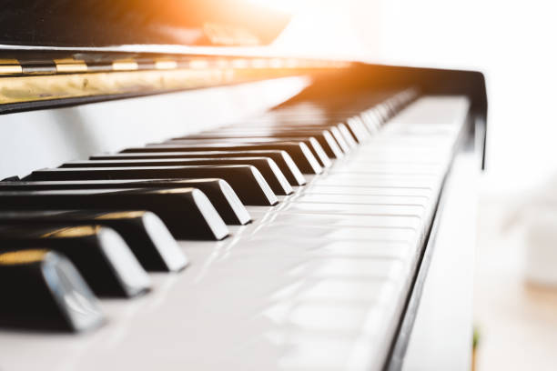 istock Classic piano key with musician hands playing 1138143581