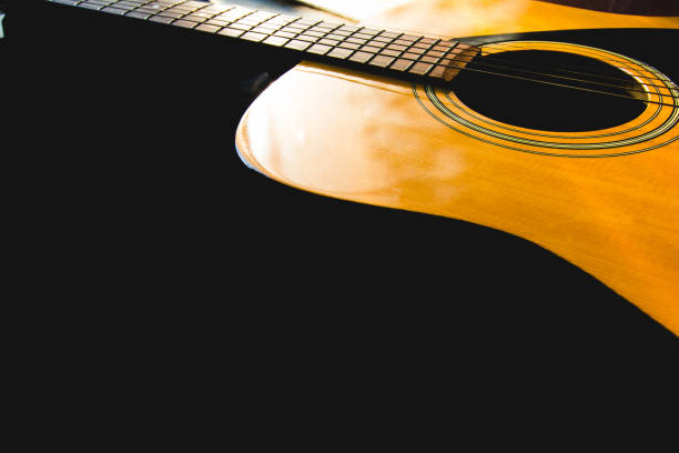 istock Wooden acoustic guitar with copy space 1138143724