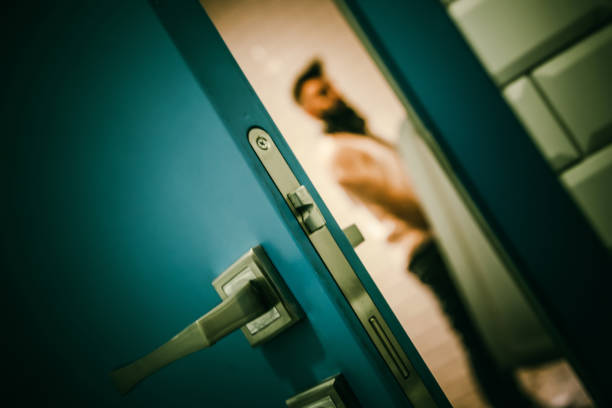 istock Man in a public toilet 1138143878