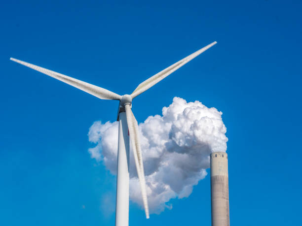 istock Blast furnaces with windmills 1138144387