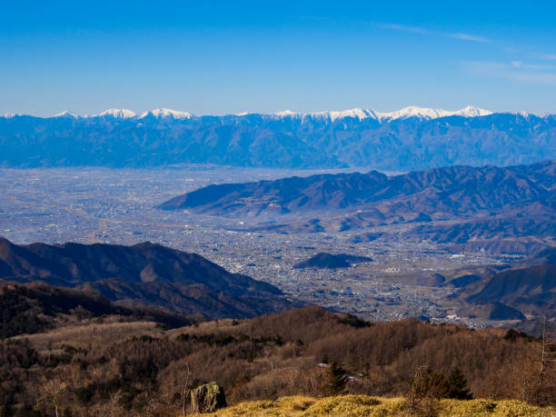 istock Kofu Basin and akaishi mountain range 1138147994