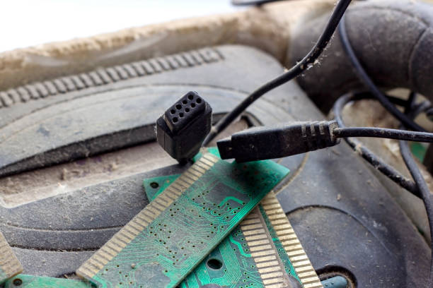 istock Retro Gamepad, controller and game console covered vith dirt and dust. Obsolete and outdated technologies concept 1138150545