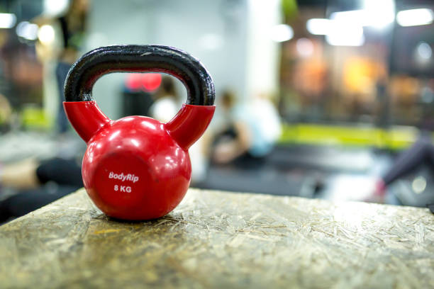 istock Colorful kettlebell at gym 1138151015