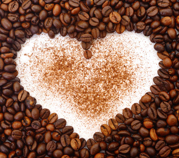istock Coffee beans in the shape of a heart. 1138154677